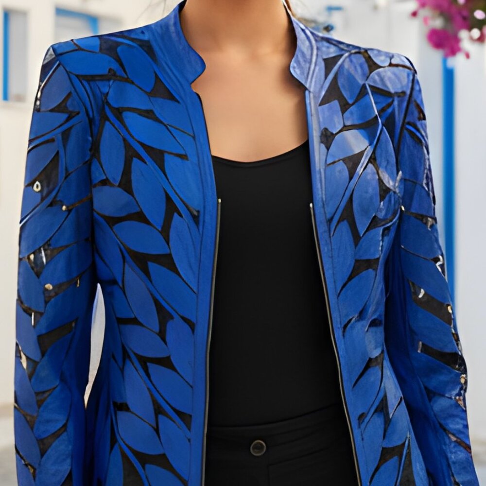 Leather Women Jacket Leather Women Leather Jacket Women Leather Leaf Jacket
